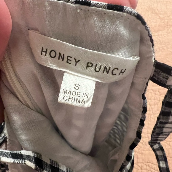 Honey Punch Black and White Gingham Mini Dress - Picture 2 of 2